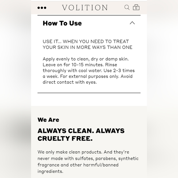 5/75$ VOLITION BEAUTY Chocolate Macadamia Hydrating Mask - Picture 12 of 13